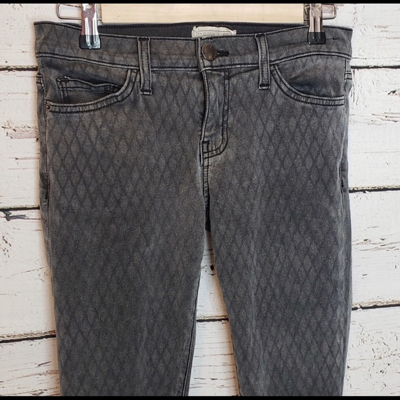 Current Elliott Gray Fishnet Ankle Skinny Jeans - Picture 7 of 8